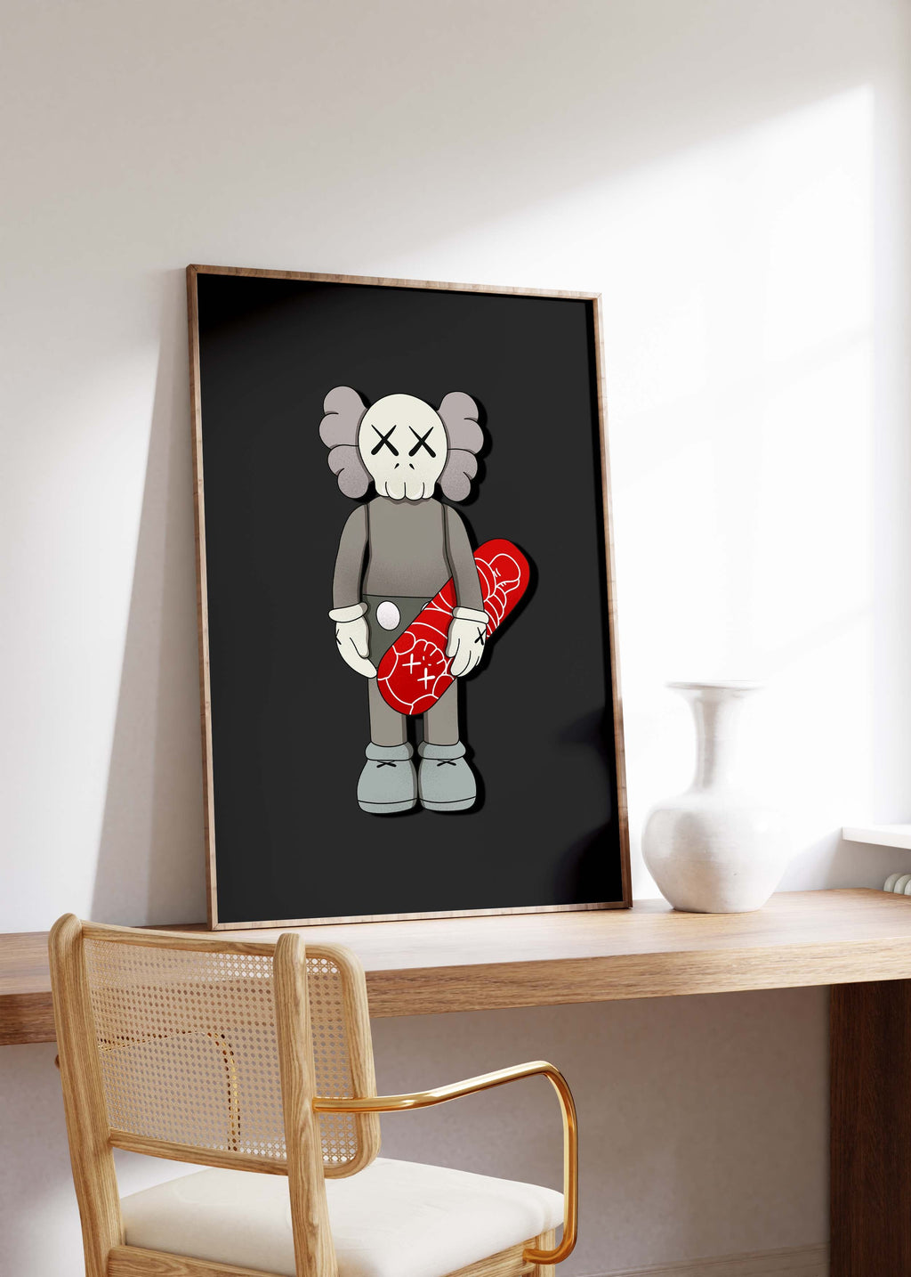 Skull Character mit Skateboard Poster · Cartoon Figur · Street Art Style · Edgy Urban Design · Modern Wandbild · Print ohne Rahmen-4