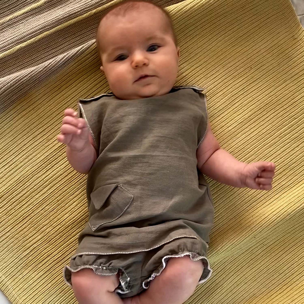 Khaki Vegan Cashmere Weganool Baby Bloomers