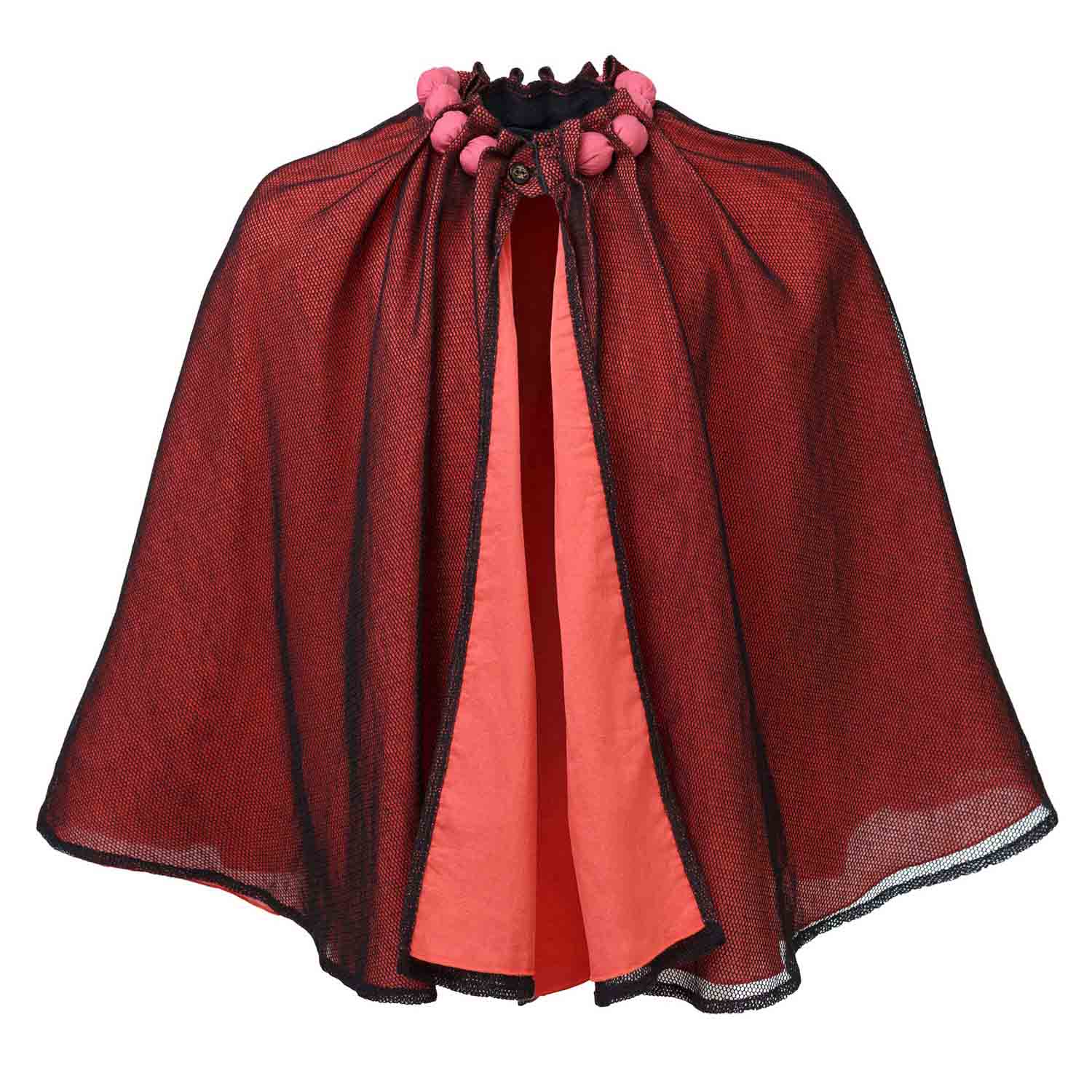 Girls Cape with Cotton Beads and Tulle