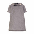 Grey Cotton Fleece Baby Dress