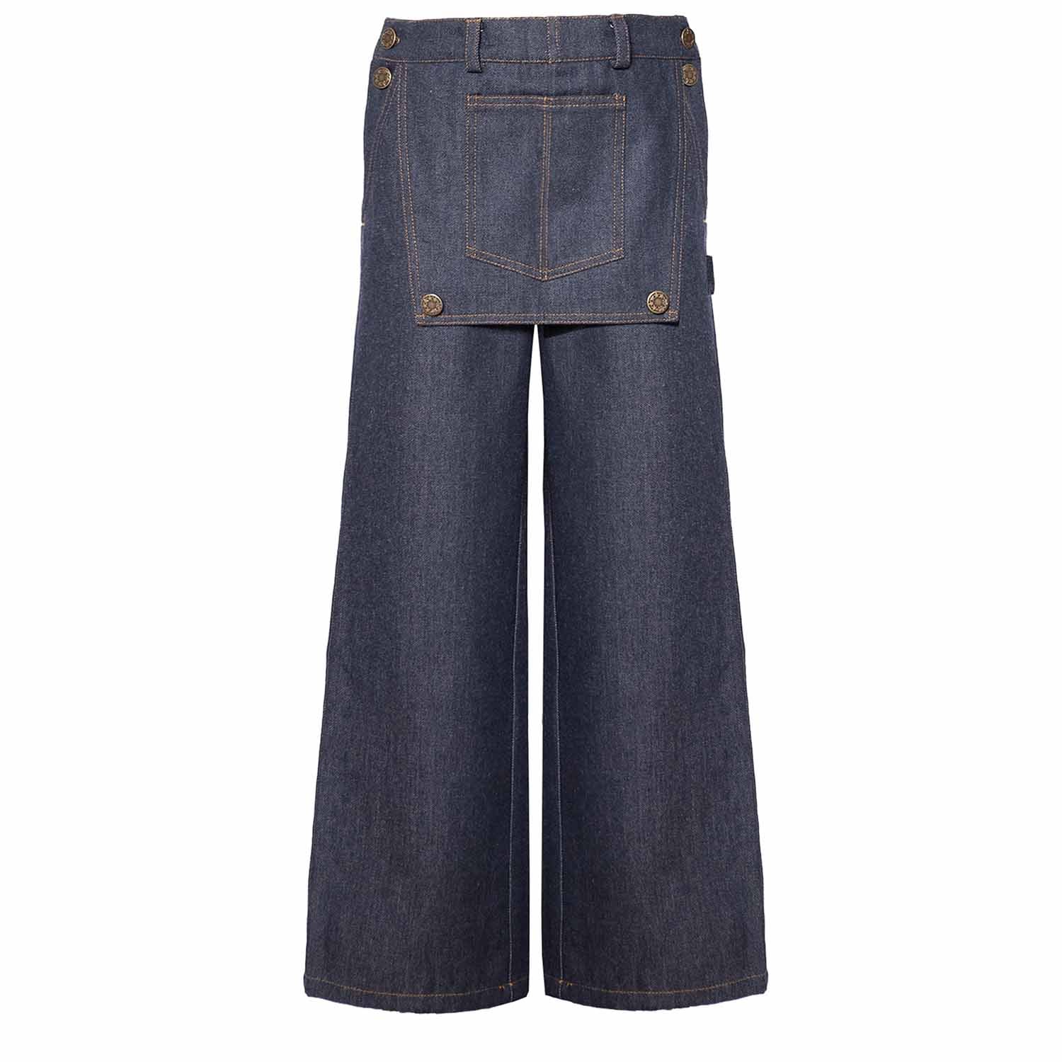 Girls Flare Jeans with Flap