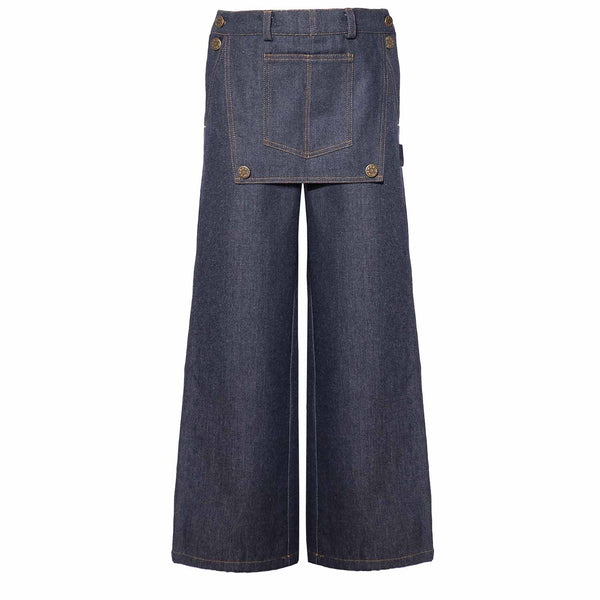 Girls Flare Jeans with Flap