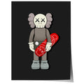 Skull Character mit Skateboard Poster · Cartoon Figur · Street Art Style · Edgy Urban Design · Modern Wandbild · Print ohne Rahmen-0