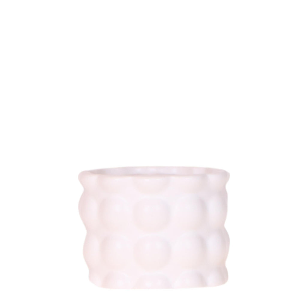 Ziertopf Cotton – Weiß – Ø6cm – Blumentopf mit matter Oberfläche – Pflanztopf aus der Slow Living Kollektion – Für kleine Pflanzen & Orchideen